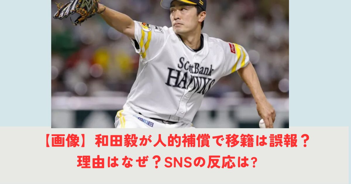 【画像】和田毅が人的補償で移籍は誤報？理由はなぜ？SNSの反応は?の記事の画像1